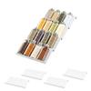 xiruiubao Porta Spezie Cassetto,Portaspezie da Cassetto Patchworkable,Portaspezie Salvaspazio,Mensola Porta Spezie a Scaletta,Porta Spezie per Cucina Salva Spazio per Cucina, Bancone, Cassetto,4 Pezzi