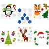 HINGTAI 6 Pezzi di Adesivi in Gel Spesso Natalizi per Finestre, Forniture per Bambini, Simpatici Adesivi con Zucche, Ufficio Vacanze