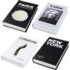 Duronge 4 Pezzi Libri Decorativi per l'Arredamento Della Casa, Set Libri Finti Alla Moda, Libri Finti Decorativi, Libri Finti Senza Pagine, per la Decorazione Libreria Tavolino Scaffali (Bianco e Nero)