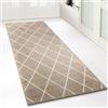 Floordirekt Tappeto da passatoia Cosenza, design moderno a rombi, lavorazione di alta qualità, dorso antiscivolo, disponibile in 5 colori e diverse dimensioni (80 x 250 cm, beige)