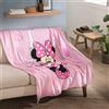 CTI Plaid in pile stampato Disney Minnie Shopping 125x150 cm 047691 Rosa