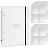 Hoxfly Photocard Binder Album Fotografico, A5 Raccoglitore ad Anelli Raccoglitore, 6 Fori Photocard Album, Trasparente Raccoglitore Anelli, Album Fotografico Portatile con Copertina Smerigliata