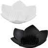 Dokeno 2 Pezzi Portasapone Silicone, Organizzatore Morbido con Scarico, Porta Saponetta Bagno Fiore, Spugne Antiscivolo Cucina Lavandino