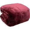 Ruoccohome Trapunta Letto Piazza Mezza 200x260 cm Piumone Invernale in Velluto Morbido e Caldo sonno - Bordeaux