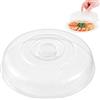 Cyrank Coperchio per Microonde, Copertura per Microonde Trasparente per Alimenti Plastica Riutilizzabile Copertura per Piatto per Microonde Coperchio per Piatti per Mantenere Pulito(17cm)