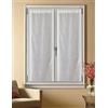 CATTANI TESSUTI Coppia tendine a pannello ricamate, tende a vetro per finestra e porta - tessuto coprente privacy - larghezza cm 45/65/90 lunghezza personalizzata - bianco 65x240 cm