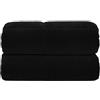 PARAMAISON Trapunta Singolo Velluto, Piumone Ipoallergenico, Design Quadri, Morbida e Caldissima 350gr/mq | 150x270 cm Nero