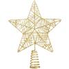 TK Gruppe Timo Klingler Pizzo per albero Golden Star - Pizzo per albero di Natale Attacco per albero di Natale (oro)