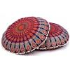 AVA Collections Federa rotonda per cuscino da pavimento con mandala, 55 cm, per meditazione, divano, seduta, stile hippie, rotonda, colorata, decorativa, bohémien, boho chic, dog bed, indiana, pouf, solo federa