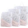 Sztqqing 3 Sacchetti lavatrice biancheria da viaggio con manici per la biancheria riutilizzabili per biancheria intima sensibile maglioni (rosa, blu) (blu)
