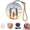 WANWEN Sfera di Memoria da 2,7, Lettore Video a Sfera di Cristallo, Memory Orb, Palla di Natale con Video Christmas Ball, Display Digitale per Foto 3D, Regalo di Compleanno e Anniversario (White)