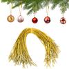 WEINIBAO 100 Pezzi Ganci per Ornamenti Natalizi, Ganci per Palline di Natale, Ornamentali Appese Corde con Chiusura a Scatto, Ganci per Albero di Natales, Ganci Palline Natale per Decorazione Natales (Oro)