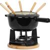 Mahlzeit Set per fonduta in ghisa 6 Persone | 2 Litri | Fondueset 13 Pezzi con bruciatore e forchette | Fonduta Set, Fonduta di Formaggio Set, Fonduta di Carne Set