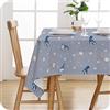 IlGruppone Tovaglia Natalizia in Cotone Rettangolare Varie Fantasie Natale Fiocchi di Neve,Gnomi Made in Italy Proteggi Tavolo Disponibili in più Misure - Gnometti Blu - 6Posti(140x180)