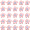 PATIKIL Fiori Uncinetto, 50Pz Fiori Applicare Lavori Cucito Fatti a Mano all'Uncinetto, Decorazioni per Capelli Fai da Te, Vestiti, Feste, Artigianali, Rosa Ciliegia/Azzurro Acqua