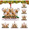 FestiKiva Decorazione natalizia a forma di famiglia di renne 2025, ciondolo personalizzato fai-da-te per albero di Natale per famiglie con 2, 3, 4, 5, 6, 7, 8 persone, decorazione per albero di Natale regalo