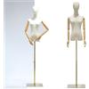 WUGCHDA Busto da Manichino Donna, 140-190 cm Regolabile Altezza Del Femminile Manichino, Manichini Sartoriale Busti per Centri Commerciali, Negozi di Abbigliamento (Colore : Bianco)