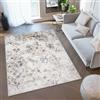 TAPISO Valley Tappeto Soggiorno Pelo Corto Design Moderno Motivo Astratto Sfumato Marocchino tonalità Grigio Crema Salotto Soggiorno Camera Sala Ragazzi Ufficio Oeko-Tex 80 x 150 cm
