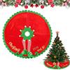 SilverChry Gonna Albero di Natale Elfo 125 cm/48 in, Copertura Base e Copri Piede per Albero, Tappeto Rosso