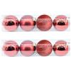 OXYN Palline Natalizie Miste Albero di Natale Set Decorativo in Plastica con Palline Lucide, Opache e Brillantini Colori Addobbi Festivi per Casa, Negozio, Matrimonio (Rosso, 8pz Diametro 7cm)