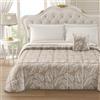 Vionara Home Trapunta Invernale in Velluto Jacquard, Matrimoniale 260x270 cm, Piumone Morbido e Avvolgente, Imbottitura 350gr/mq, Cuscino Coordinato Incluso, Made in Italy (Gemma - Tortora)