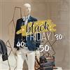 kina - UVBF0009-01 Adesivi Murali Vetrofania - Black Friday weekend - Misure 40x30 cm - Vetrine Negozi per Black Friday Stickers Adesivi