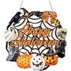 YUYWWAN Halloween Doors Sign, Cute Ghost Door Hangable Signs, Wooden Hangable Decoration con Fantasma Della Zucca per Halloween Feste Forniture per Porta di Casa Muro Scuola Casa Stregata (Stile A)