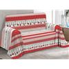 BIANCHERIAWEB Telo Arredo Granfoulard Copritutto Cotone Copriletto Multiuso Disegni Invernali OB 2 Piazze Dream Rosso