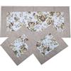 Russo Tessuti Tris Centri Centrini Runner Rose Decoro Mobile Tavolo Centro Roses Arredo Casa-Panna