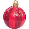 Settoo Decorazioni natalizie di Natale Gonfiabile Palla 60cm In PVC Palline per albero di Natale, Pallina di Natale Personalizzata Decorazioni per albero di Natale (con cilindro di inflazione) (60 cm