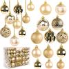 Miaikoe 100pcs Palline di Natale Decorazione Pack Albero di Natale per la casa, Anti - Rompere (Champagne)
