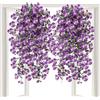higyee Piante Artificiali Da Esterno - 2 Pezzi Di Fiori Finti Pendenti Realistici | Fiori Pendenti Artificiali Resistenti Ai Raggi UV | Piante Finte Da Esterno Per La Casa, Il Giardino E Il Portico (Viola)