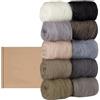 Kryzalite 10 colori ciascuno da 10 g di lana di feltro, lana di pecora, per principianti, artigianato fai da te (serie di colori caffè)