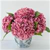 YalzoneMet 3 pezzi di fiori artificiali di ortensia al tatto realistico, 53 cm di fusti lunghi e scuri rosa per centrotavola di nozze, fiori finti per casa, decorazione per feste, fai da te, bouquet