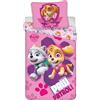 BrandMac Paw Patrol Skye Everest Copripiumino Singolo 140x200 + Federa 63x63 Rosa