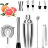 FoiiLiio 10 pezzi Shaker Cocktail Set,cocktail set kit in Acciaio Inox,professionale barman set,Professionale Kit Barman Completo,Set Barman Cocktail per Bar Case e Feste