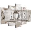 murando - Quadro Geometrico 225x112.5 cm 5 Pezzi - Stampa su Tela Canvas con Struttura - Quadri Componibili Moderni Soggiorno Grandi - Murale Arte Decorazioni da Parete Decori - Fiori m-C-0251-b-p