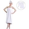 ZJchao Kilt sauna per donna, Sarong morbido con cintura coordinato per capelli, Cotone biologico, Dimensioni 150x90 cm, Bianco