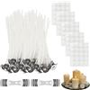 QEEROYO Stoppini per Candele, 15cm Stoppini di Naturali Candela, Stoppini di Naturali Candela, Stoppino in Cotone Naturale per Fabbricazione di Candele Candela Fai da Te, DIY Candele Set, Filo per Candele