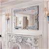 Artloge Specchio da Parete Lungo Moderno: Specchio da camera Decorazioni muro salotto Specchio con cornice Argento Grande rettangolare Specchio da ingresso soggiorno corridoio 100x70cm