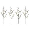 NatureMan 4 rami di fiori di ciliegio artificiali, altezza 109,2 cm, fiori di ciliegio finti in seta, per casa, matrimonio, centrotavola, vaso, decorazione fai da te (bianco)