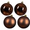 Kaemingk 4 PALLINE DI NATALE D.10CM COLORE BRONZO LUCIDO/OPACO DECORAZIONI ADDOBBI ALBERO
