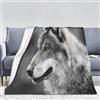 PAAHRYI Coperta con motivo lupo 150x200 cm,coperta morbida con stampa 3D lupo, coperta in pile lupo selvatico della foresta,comoda e traspirante,coperta per adulti e adolescenti (130 x 150 cm, C)