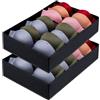 CTENG Organizer per cassetti per biancheria intima, 2 pezzi, organizer per guardaroba, 7 scomparti, per riporre biancheria intima, calze, cravatte, cinture e altri accessori