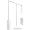 Evotrade Appendiabiti EVOHANGER Saliscendi per Armadio - Servetto Organizzatore Guardaroba ad Alta Portata 15 kg con Tecnologia Oleodinamica e Movimento Facilitato (Bianco, Piccolo)