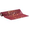 100%Mosel Runner da tavola in TNT, Rosso Bordeaux, stelle oro (30 cm x 5 m)