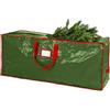 Treer Custodia Porta Albero di Natale, Custodia Albero di Natale 240cm, Sacca per Albero di Natale in PE Impermeabile, Borsa Porta Albero di Natale con Cerniera e Manici (Verde,165x38x75cm)