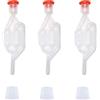mellystore Airlock di Fermentazione, 3PCS Gorgogliatori con Coperchio in Plastica, Gorgogliatore Fermentazione Airlock con 3 Tappo in Gomma, Gorgogliatore Vino, per fermentazione Vino