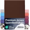 etérea Himmlische Qualität etérea Premium Jersey lenzuolo con angoli 140x200-160x200 cm Marrone Epaisseur 15-25 cm - 100% Cotone - Oekotex materasso Letto copripiumino - lenzuola 140x200cm - 160x200cm Marrone