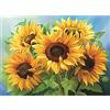 RICUVED Kit per pittura con diamanti a forma di girasole per adulti, 5D rotondo, immagine artistica in cristallo, 30 x 40 cm (WX2004GZL)